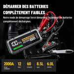 Outil d'urgence 4 en 1 (Démarrez, Gonflez, Chargez, Eclairez Partout) fini le stress des pannes !