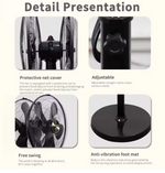 ❄️Nouveau Ventilateur Double Tête Rotatif 360° télécommandé – Fraîcheur Maximale, Confort Total