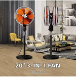 ❄️Nouveau Ventilateur Double Tête Rotatif 360° télécommandé – Fraîcheur Maximale, Confort Total