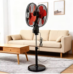 ❄️Nouveau Ventilateur Double Tête Rotatif 360° télécommandé – Fraîcheur Maximale, Confort Total